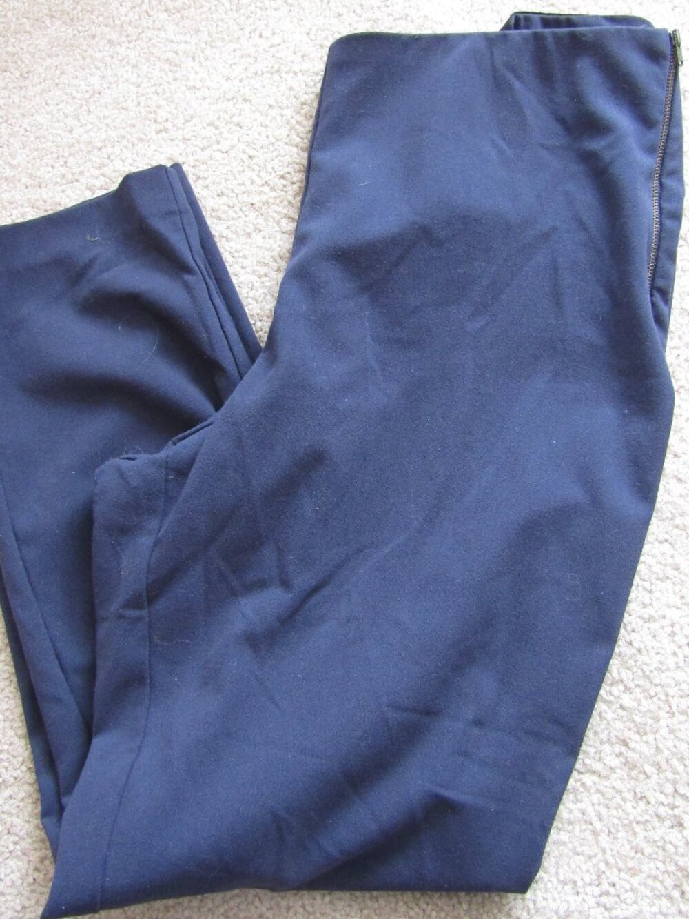 Nine West Skinny Navy Side Zip Ladies Dress Pant Size 14